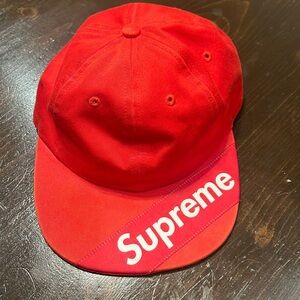 Red adjustable Supreme hat